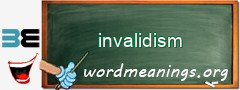 WordMeaning blackboard for invalidism